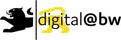 Logo Land Baden-Württemberg mit einem halben Löwen auf der linken Seite und dem Schriftzug digital@bw.
